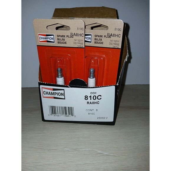 Set Of 8 Champion Spark Plugs 810 RA8HC Single Units 2017 Federal Mogul - Picture 7 of 16